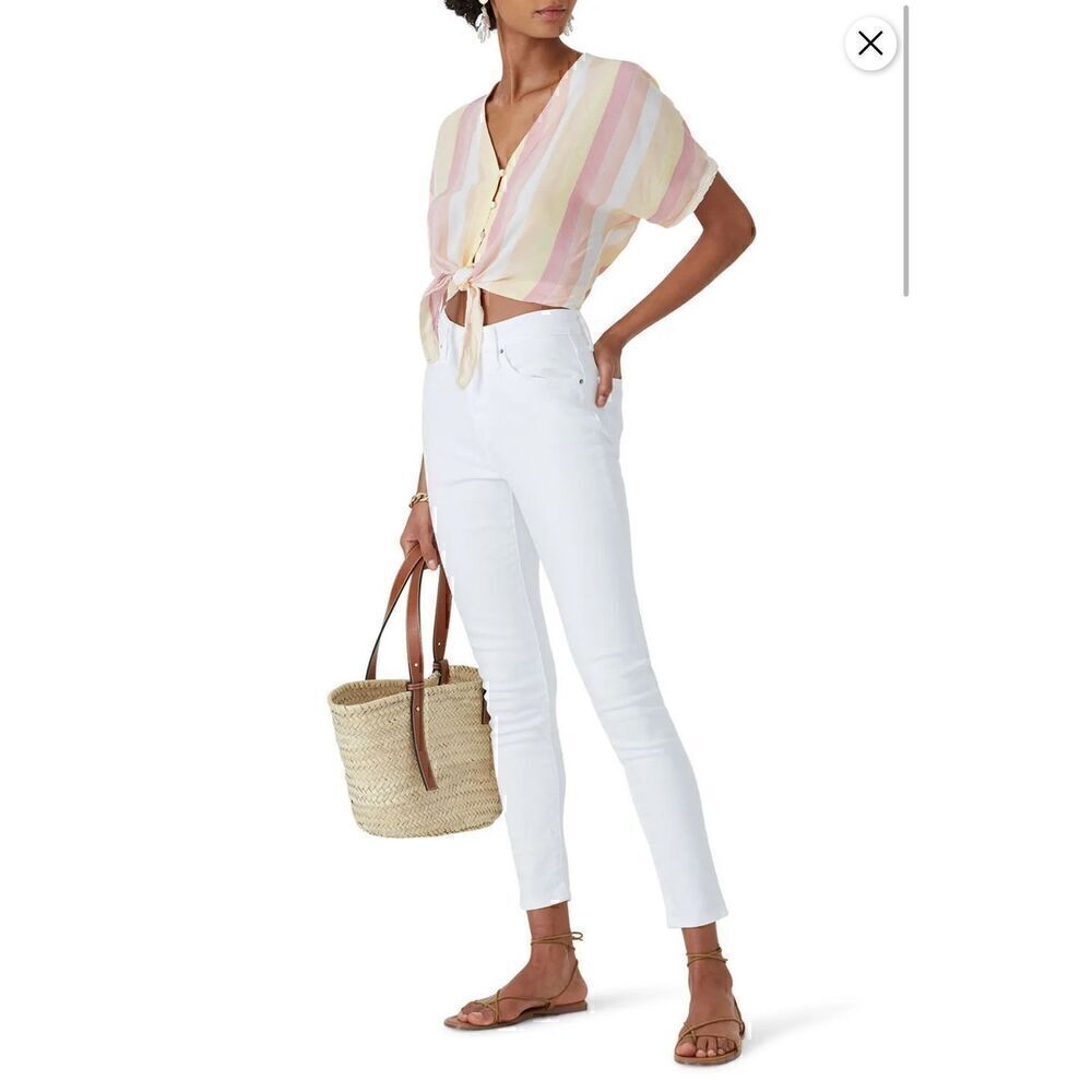 $168 Rails Striped Blouse Womens Small Coastal Chic Beachy Soft Girl Old Money - Picture 2 of 11